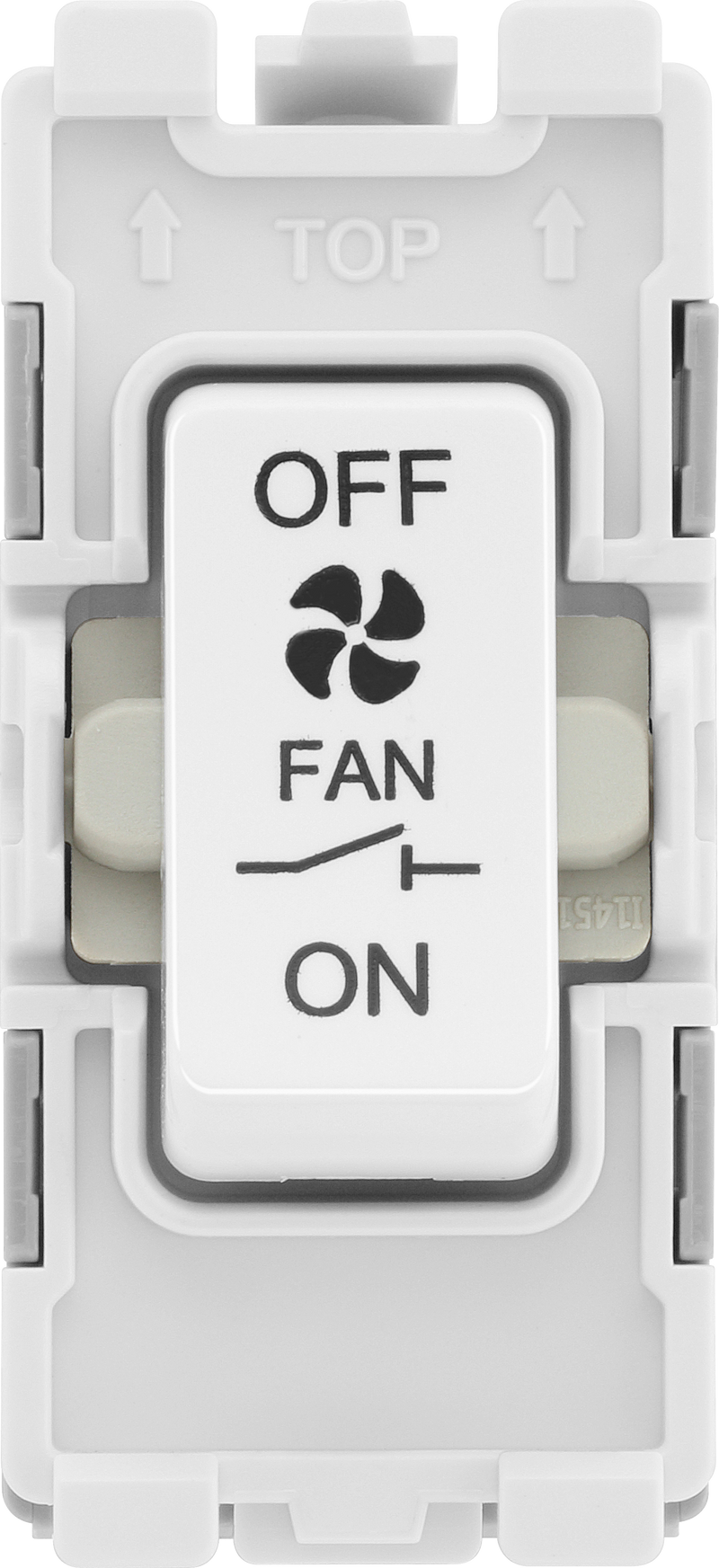 BG Electrical Grid - 3 pole fan isolator (EVOLVE WHITE)