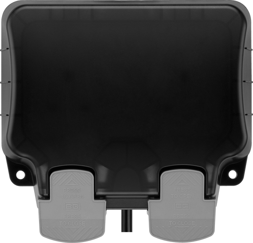 BG Electrical Weatherproof Storm - Double, switched, with 3m flex and RCD plug, IP66