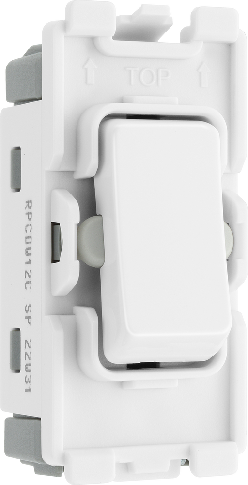BG Electrical Grid - 2 way, single pole, centre off (EVOLVE WHITE)