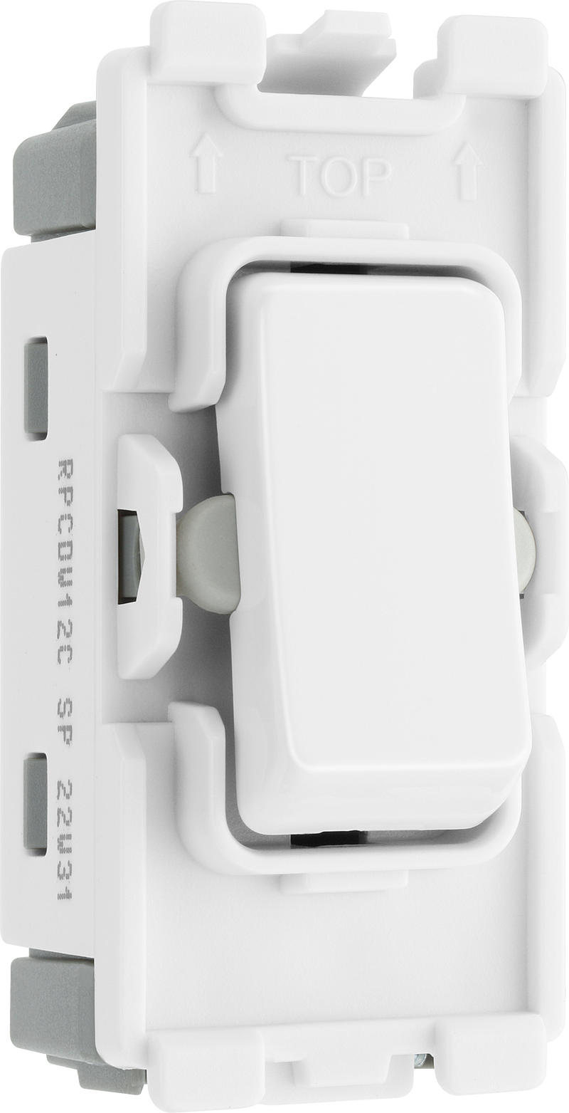 BG Electrical Grid - 2 way, single pole, centre off (EVOLVE WHITE)