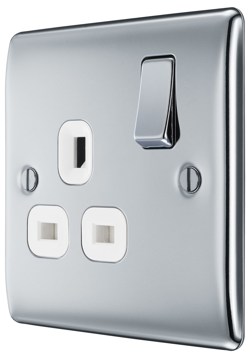 BG Electrical Nexus Metal Polished Chrome - Single, switched, double pole
