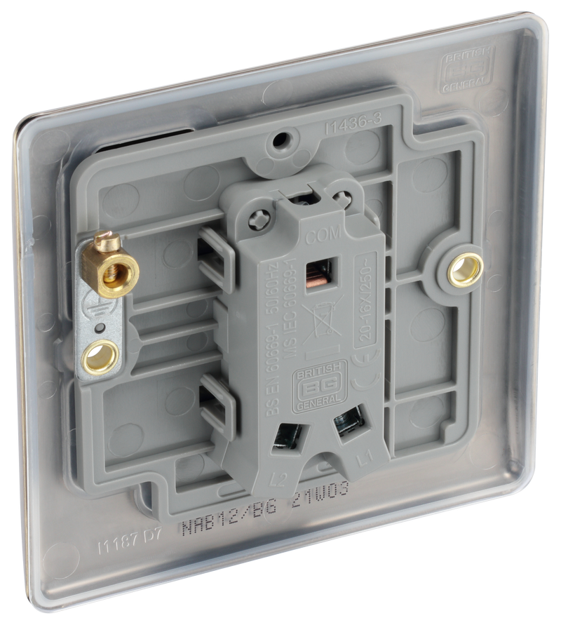 BG Electrical Nexus Metal Antique Brass - Single, 2 way switch