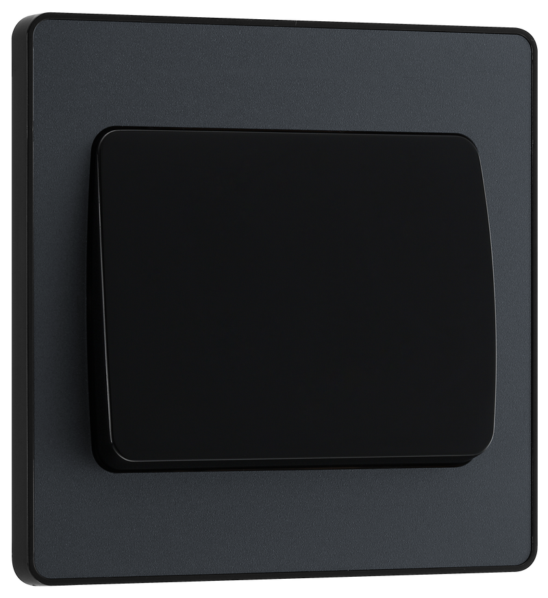 BG Electrical Evolve Matt Grey - Single, 2 way switch, wide rocker