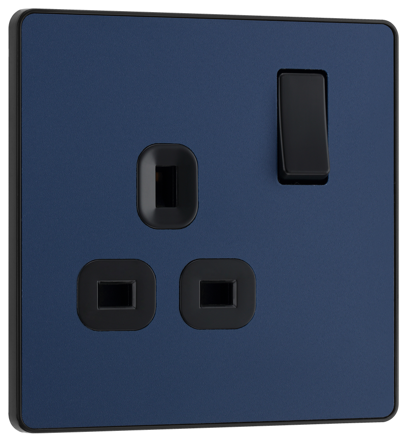 BG Electrical Evolve Matt Blue - Single, switched, single pole