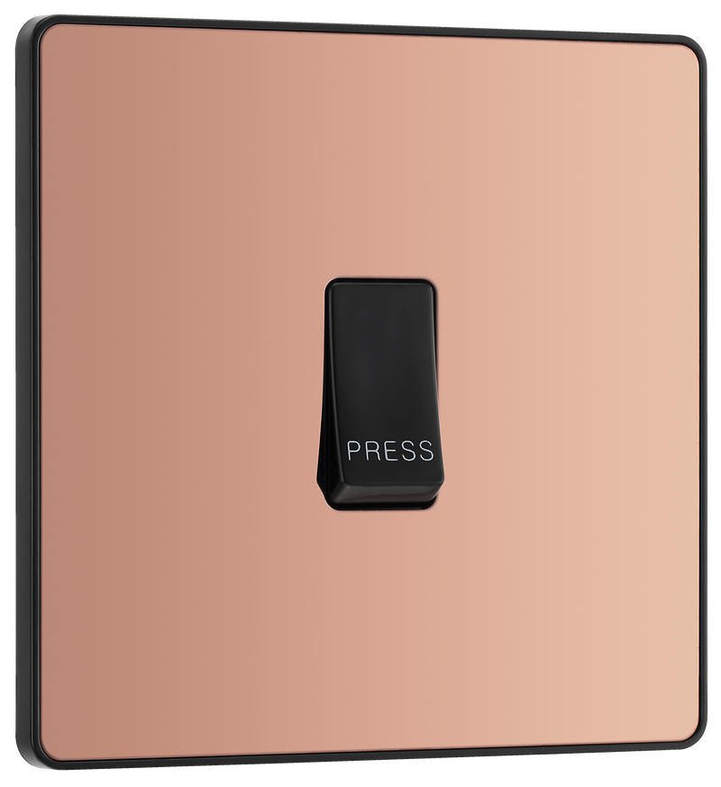 BG Electrical Evolve Polished Copper - Single, bell push switch