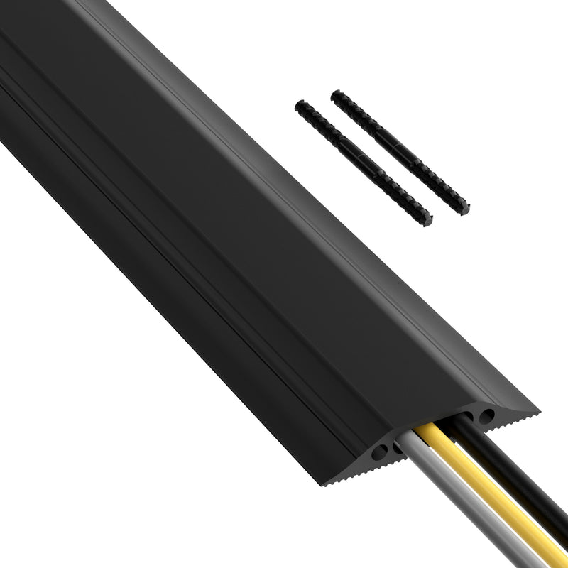 D-Line Floor Cover - Medium Duty Black Floor Cable Protector - 9m, Cavity 30x10mm