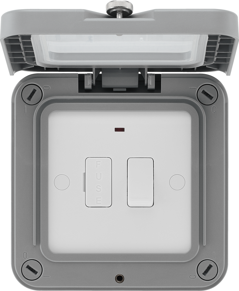 BG Electrical Weatherproof Storm - Switched and fused with indicator and flex outlet IP66