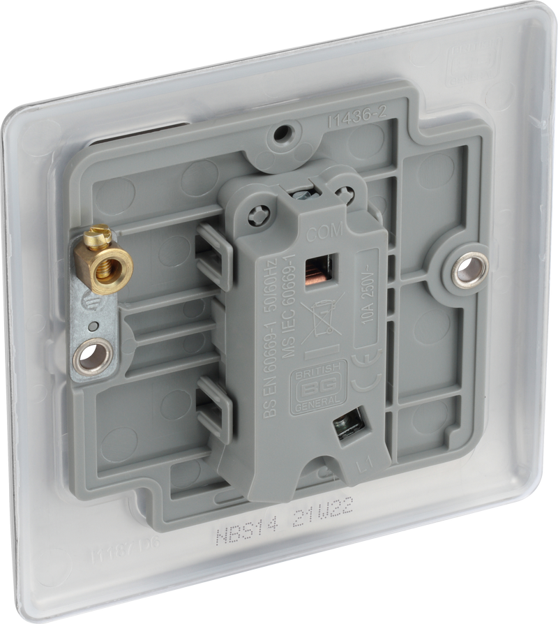 BG Electrical Nexus Metal Brushed Steel - Bell Push Switch