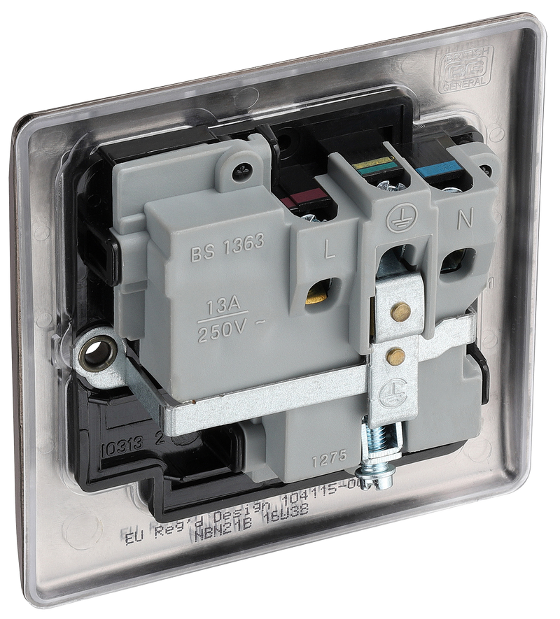 BG Electrical Nexus Metal Black Nickel - Single switched, double pole