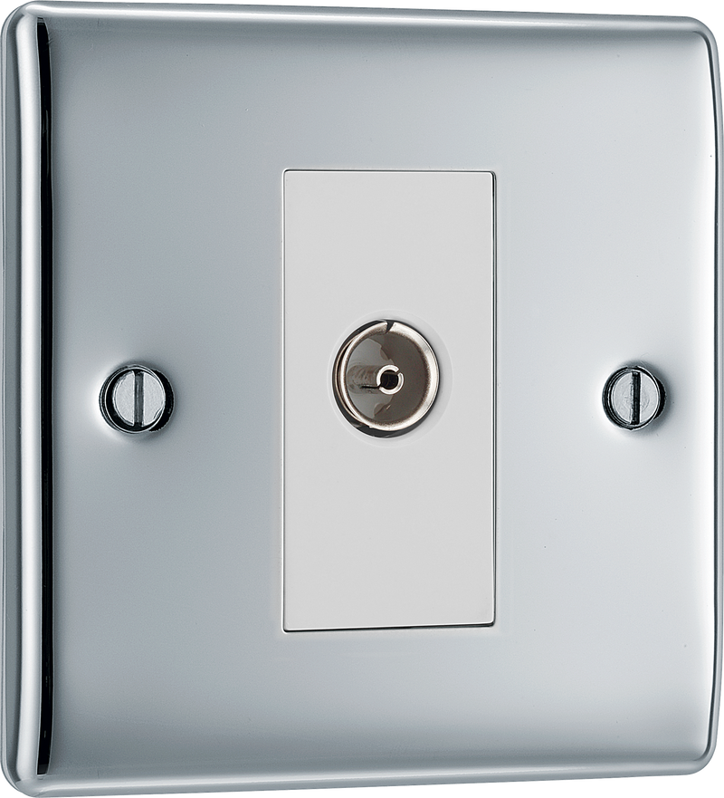 BG Electrical Nexus Metal Polished Chrome - Single, isolated, co-axial