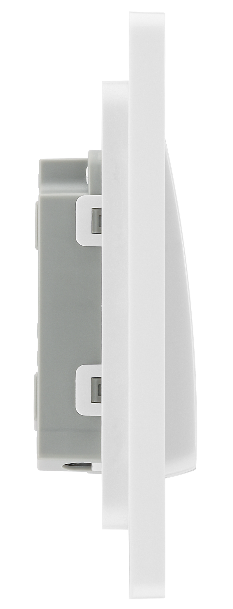 BG Electrical Evolve Brushed Steel - Single, 2 way switch, wide rocker