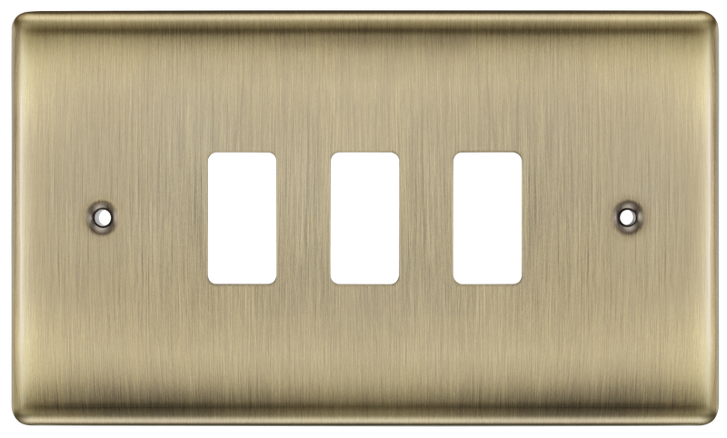 BG Electrical Grid - 3 module, rectangular