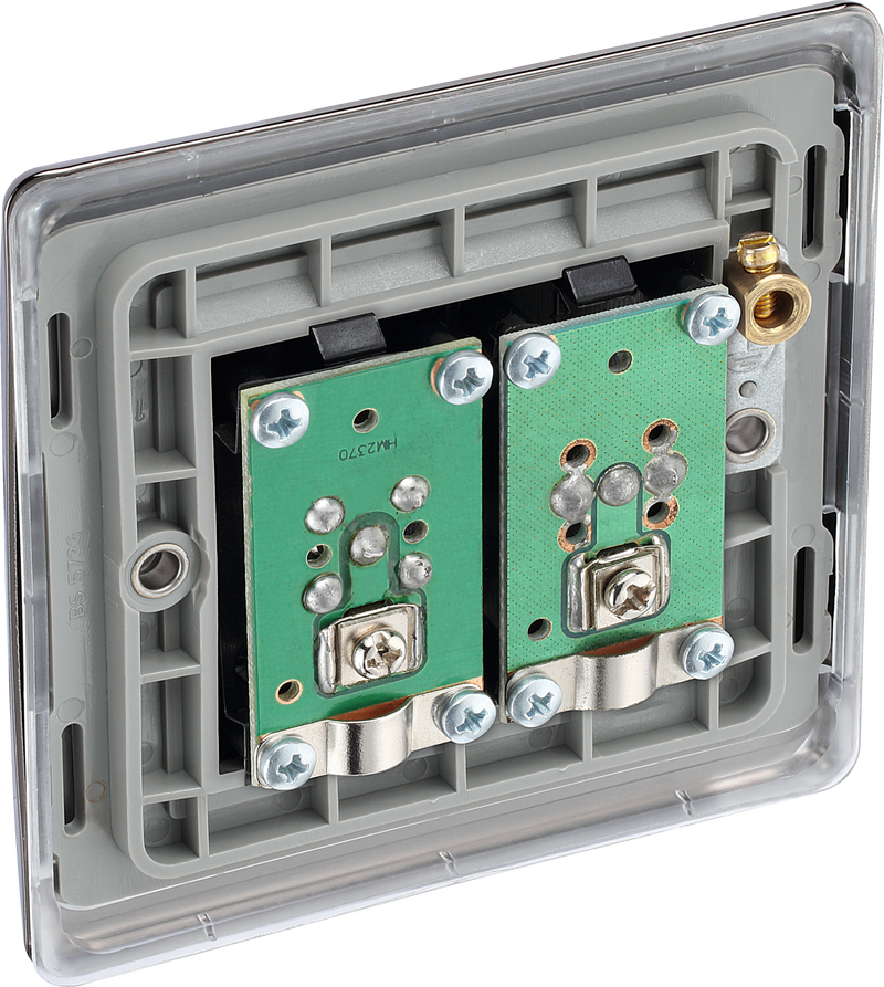 BG Electrical Nexus Metal Black Nickel - Double, satellite and co-axial