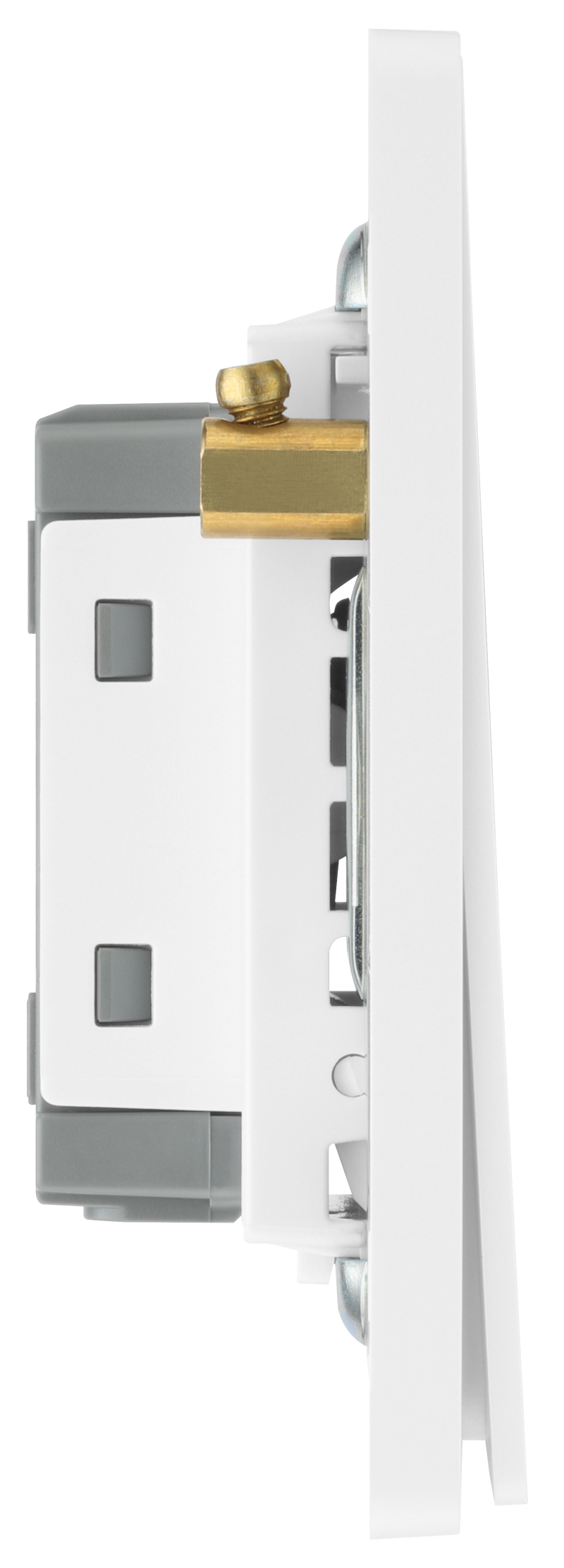 BG Electrical Evolve Pearlescent White - Single, 2 way switch, edge rocker
