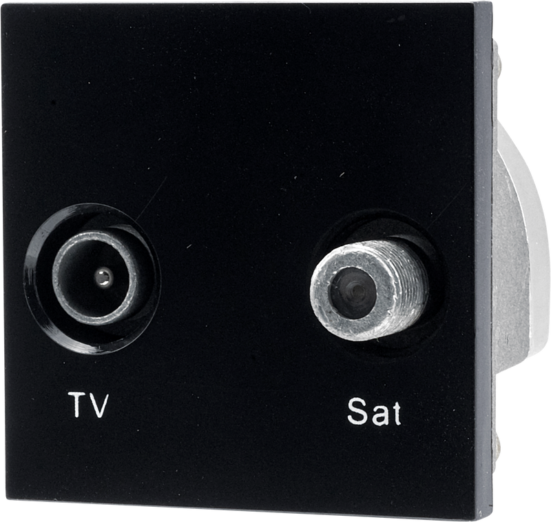 BG Electrical Euro Module - TV and satellite - IEC male radio IEC female