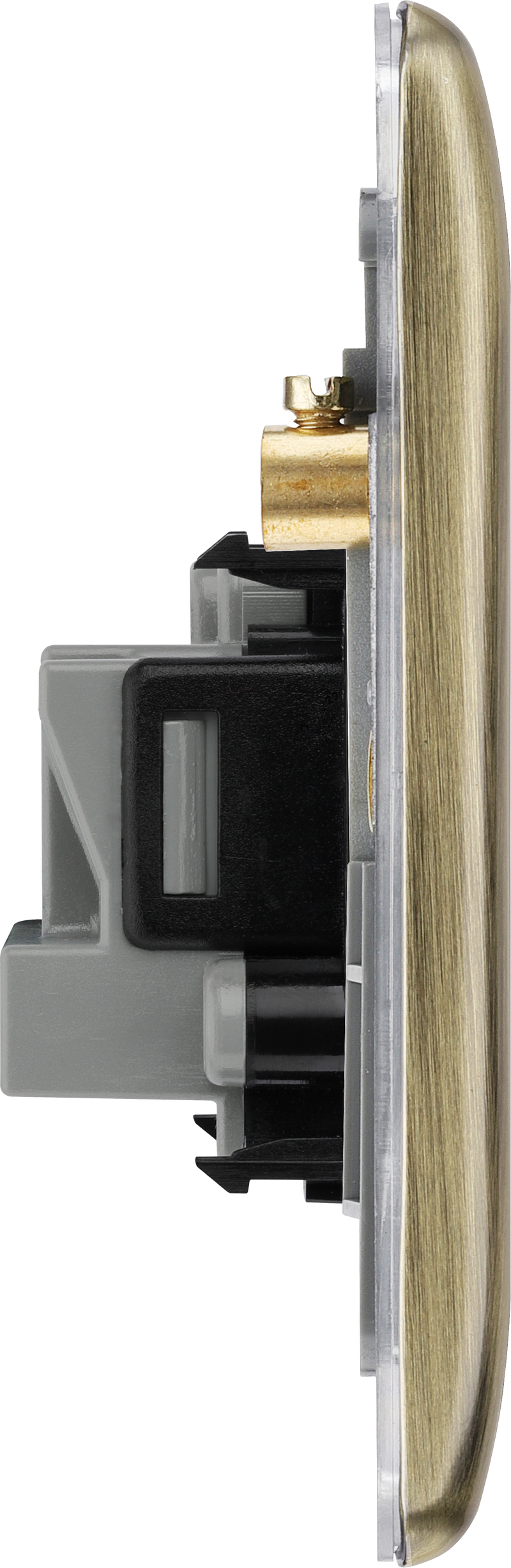 BG Electrical Nexus Metal Antique Brass - 5A, single, unswitched, round pin
