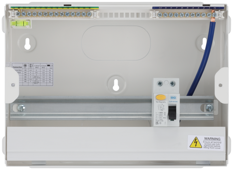BG Circuit Protection Dual RCD - 12 module, 10 way, 100A Type A RCD