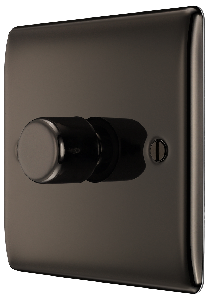BG Electrical Nexus Metal Black Nickel - Single, 2 way push 200W
