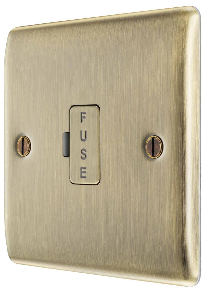 BG Electrical Nexus Metal Antique Brass - Unswitched and fused