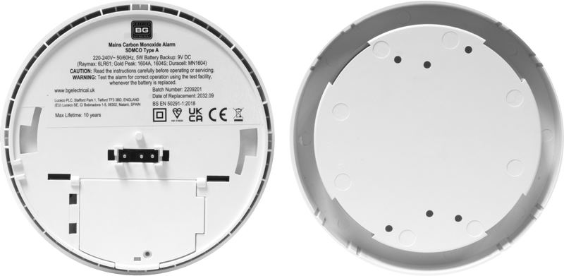 BG Electrical Alarms - Mains Powered Carbon Monoxide Detector
