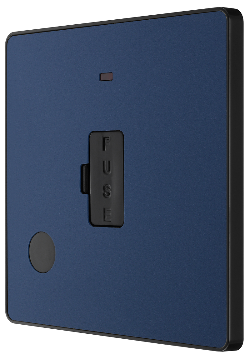 BG Electrical Evolve Matt Blue - Unswitched and fused