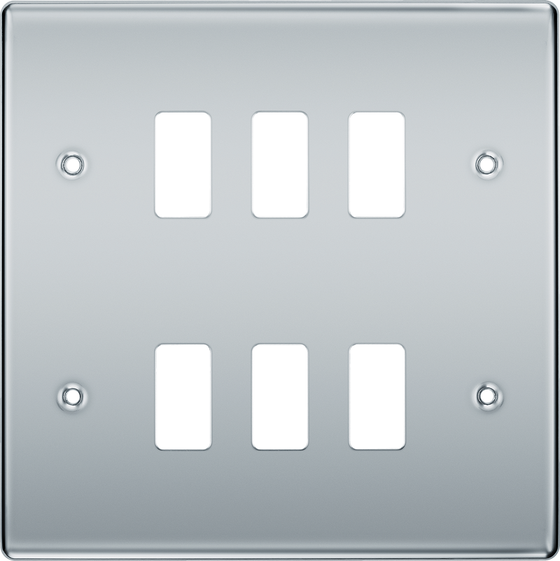 BG Electrical Grid - 6 module, square