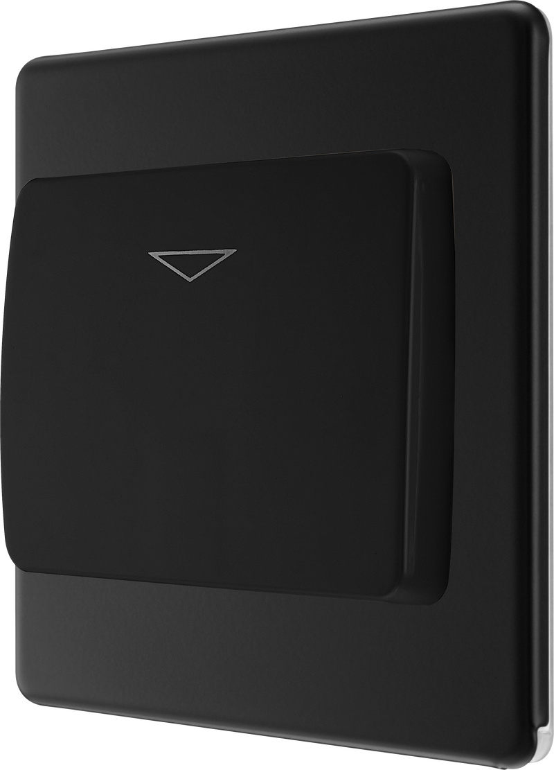 BG Electrical Flatplate Screwless Matt Black - Hotel key card switch