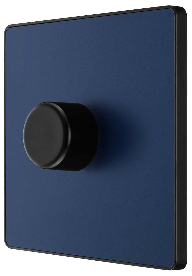 BG Electrical Evolve Matt Blue - Single, 2 way push 200W