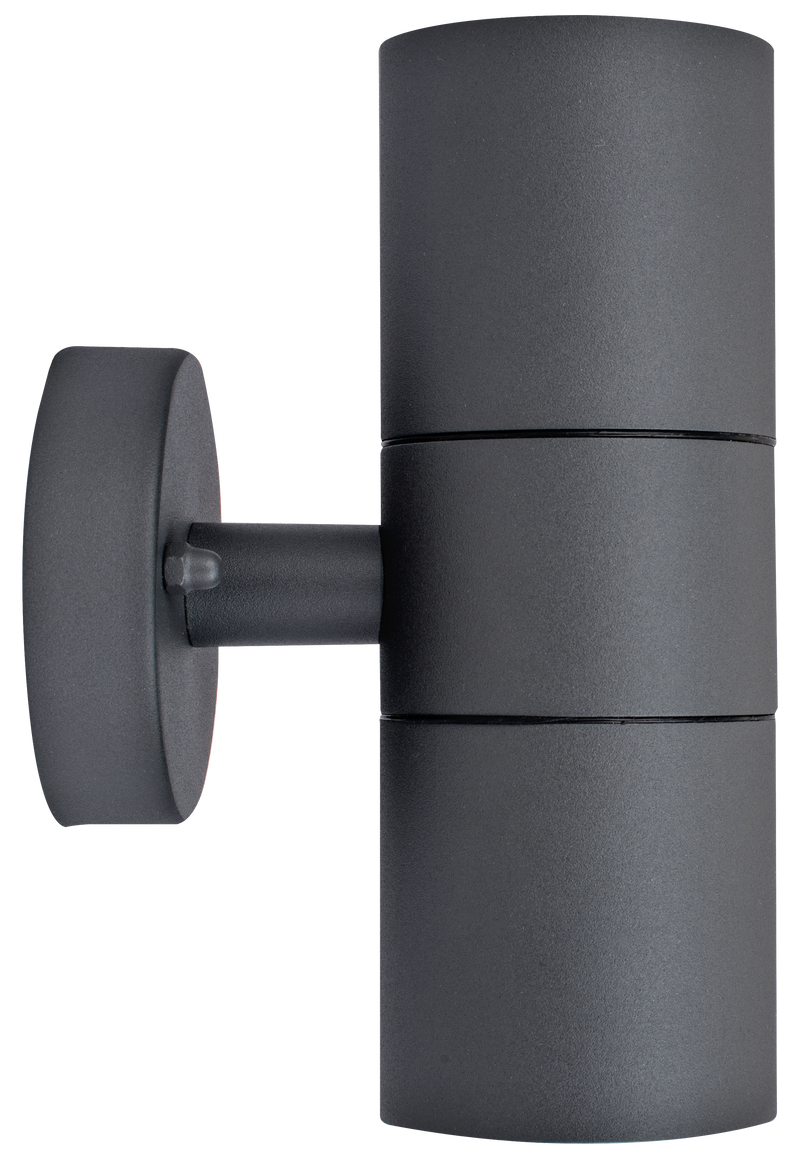 Luceco Azurar Wall Light - Exterior decorative up / down wall light GU10 finished in slate grey