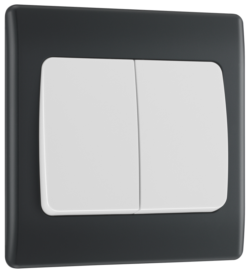 BG Electrical Part M - Double, 2 way switch, wide rocker