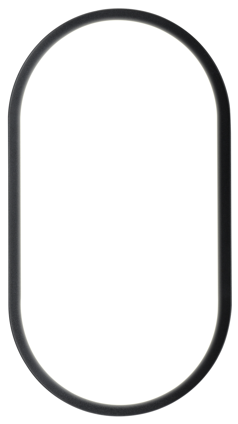 Luceco Ext Residential - Exterior residential bulkhead oval 700lumens with white or black bezel