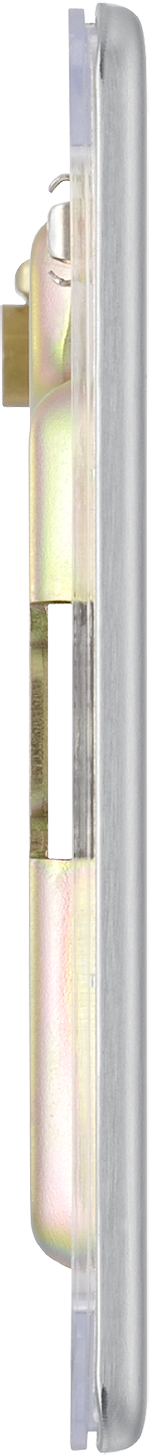 BG Electrical Flatplate Screwless Brushed Steel - Single, blank plate