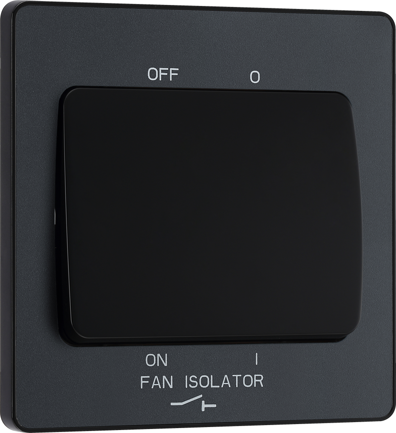 BG Electrical Evolve Matt Grey - Triple pole fan isolator