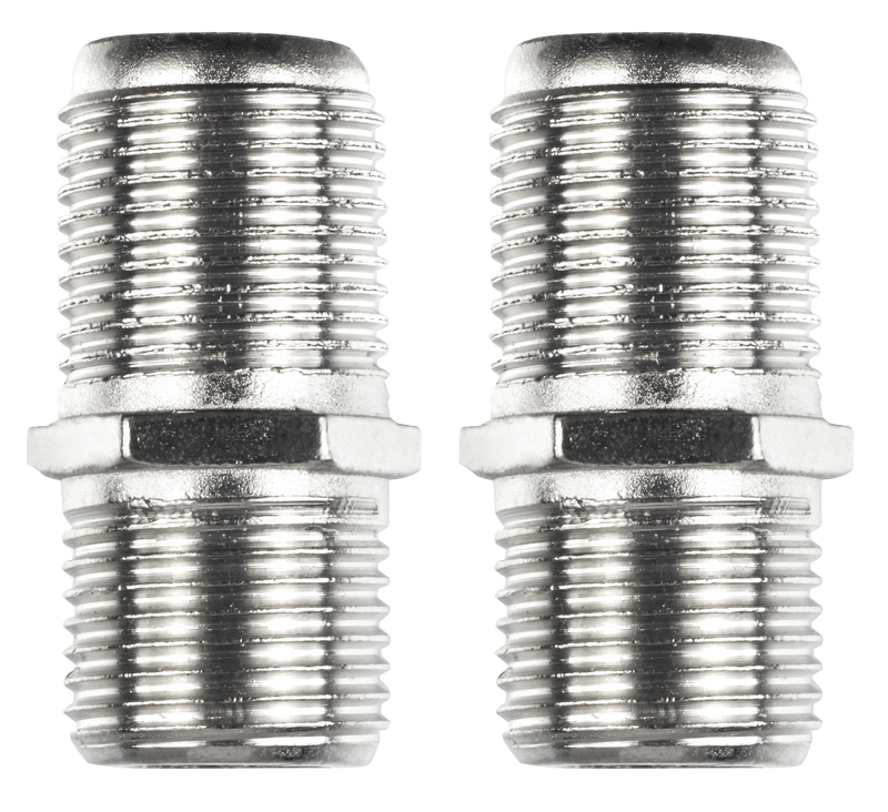 Ross Cable Accessories - Satellite F-Sat cable couplers (2 pack, nickel)