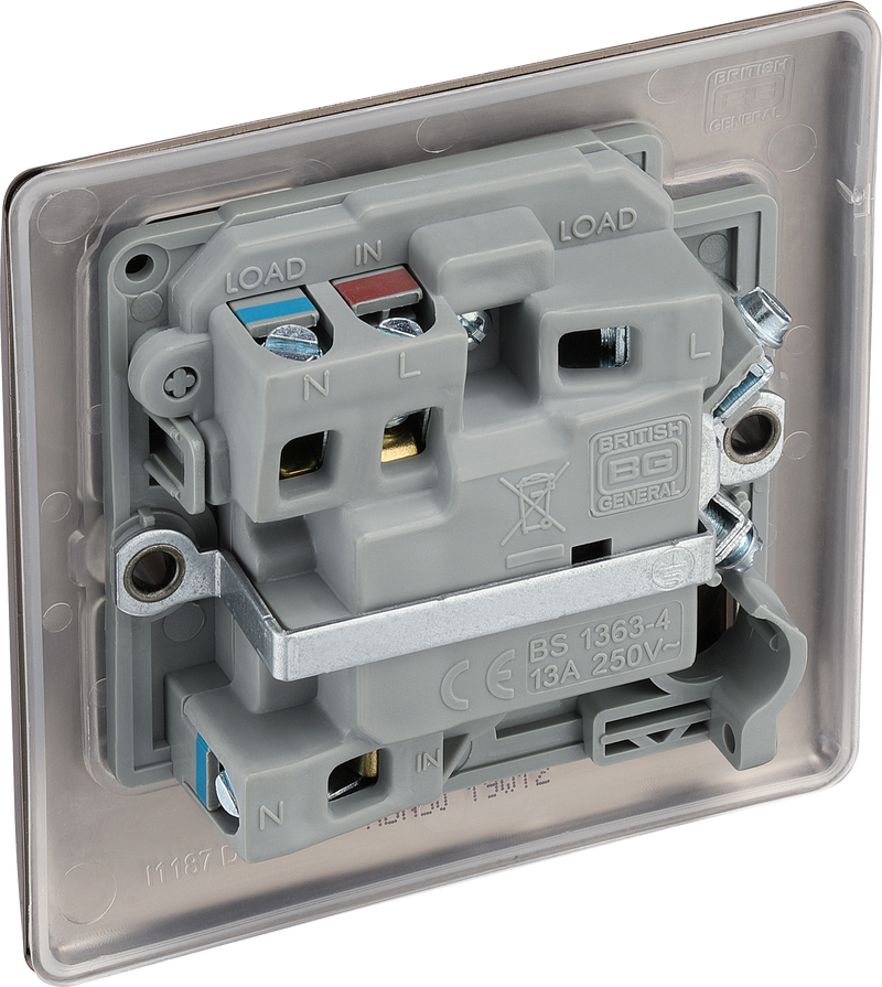 BG Electrical Nexus Metal Black Nickel - Switched and fused