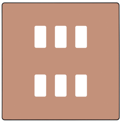 BG Electrical Grid - 6 module, square