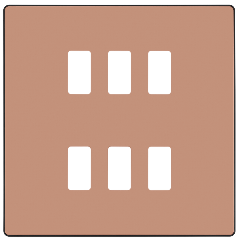 BG Electrical Grid - 6 module, square
