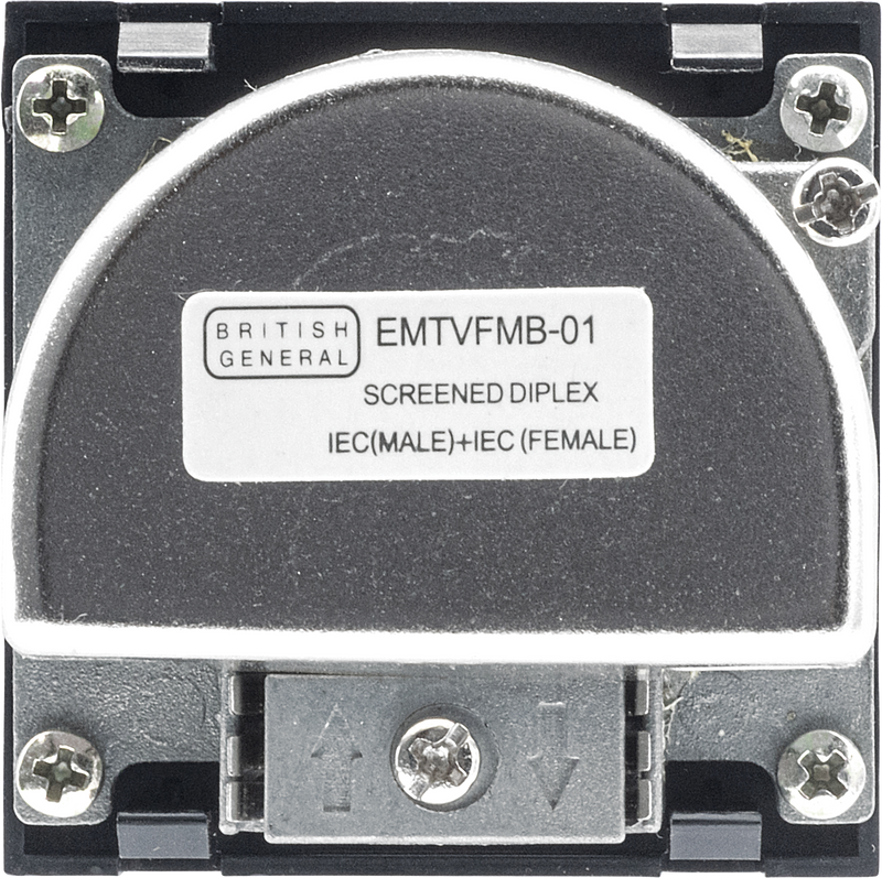 BG Electrical Euro Module - TV and radio - TV IEC male radio IEC female