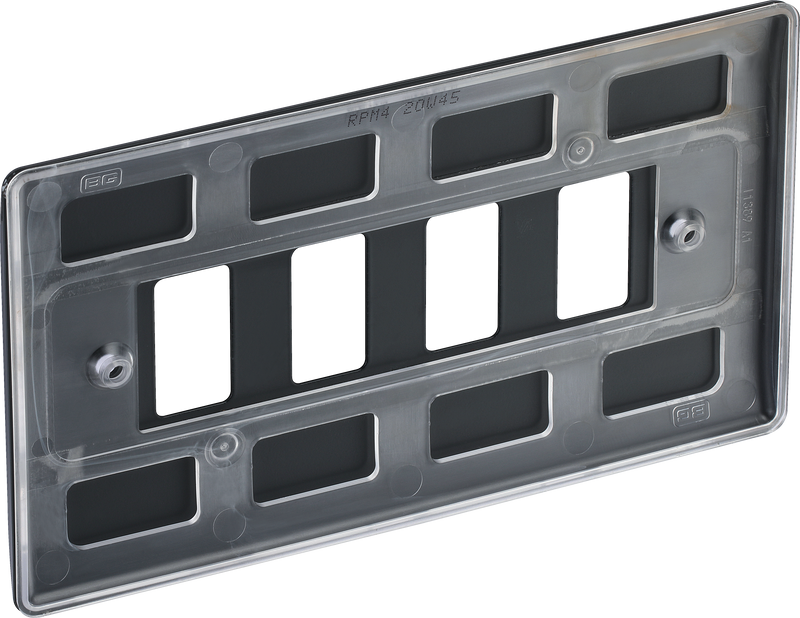 BG Electrical Grid - 4 module, rectangular