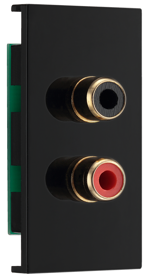 BG Electrical Euro Module - RCA x 2 outlet