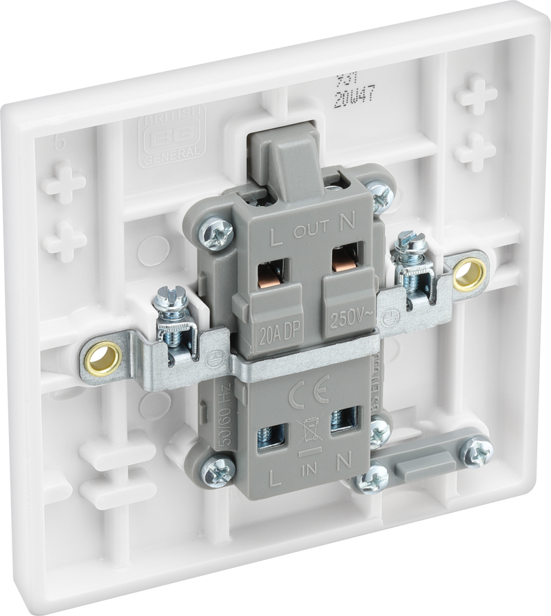 BG Electrical 900 Series - 20A, double pole, with indicator