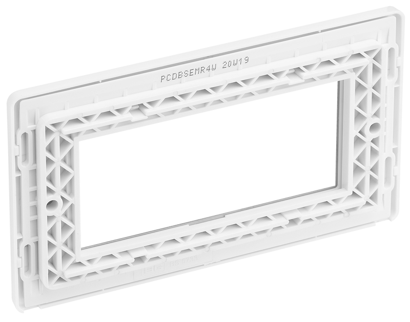 BG Electrical Euro Module - 4 module - rectangular
