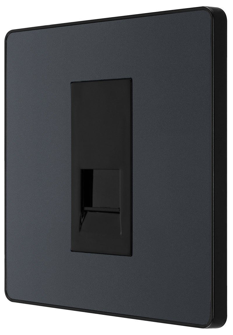 BG Electrical Evolve Matt Grey - Single, telephone socket, master