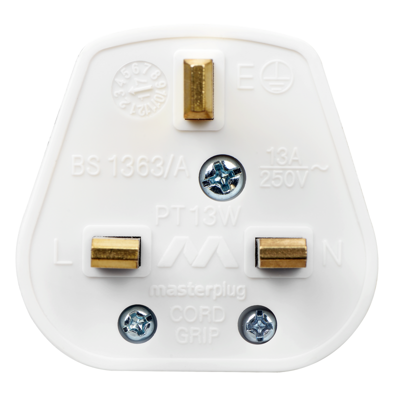 Masterplug Basic - 13A, White