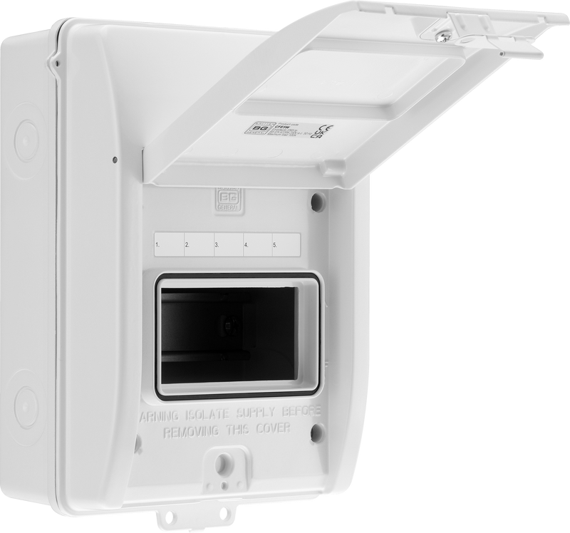 BG Circuit Protection IP65 Weatherproof - 5 module, 5 way, Empty