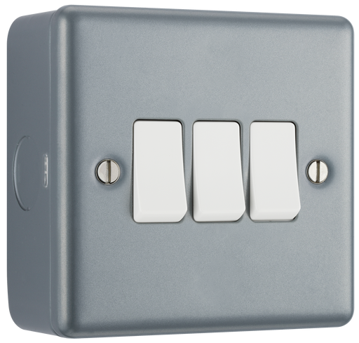 BG Electrical Metal Clad - Triple, 2 way switch