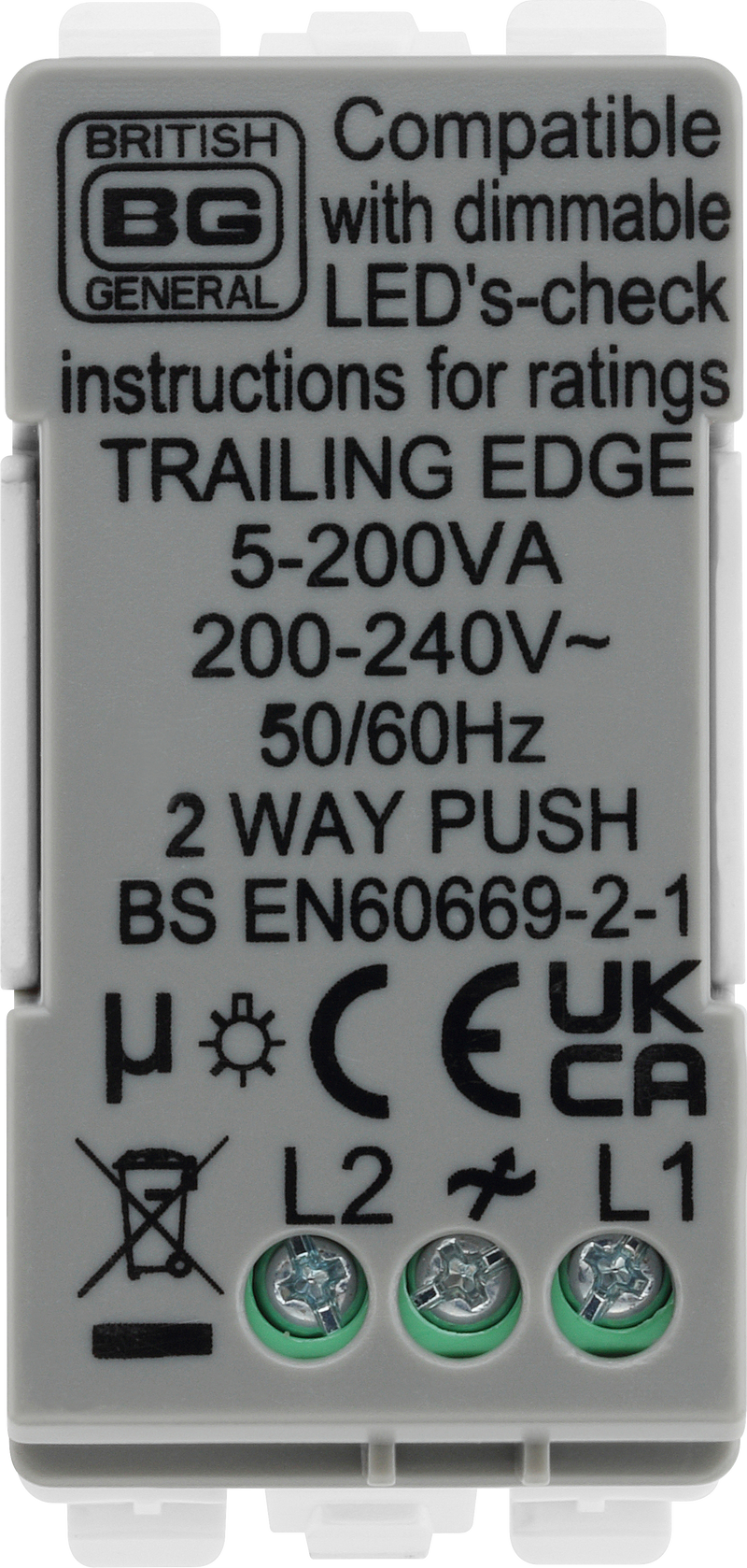 BG Electrical Grid - 2 way, 200W, trailing edge (EVOLVE WHITE)