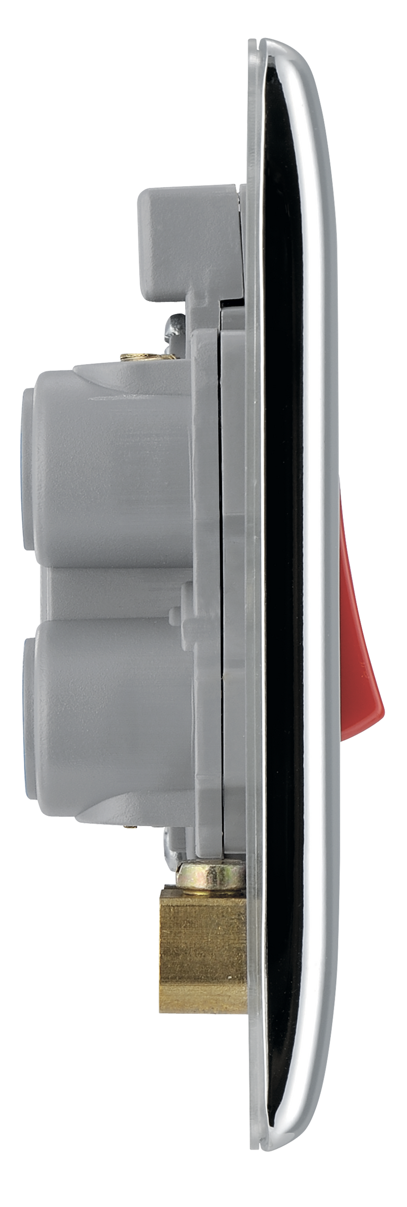 BG Electrical Nexus Metal Polished Chrome - 45A, double pole, single plate, with indicator