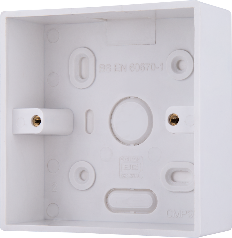 BG Electrical 900 Series - PVC Square Surface Box, Single, 32mm