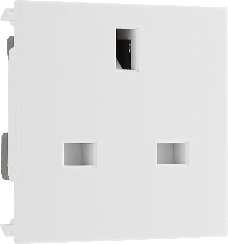 BG Electrical Euro Module - 13A (UK) unswitched socket